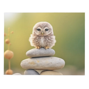 Bloco De Notas Coruja Aves Selvagens Tranquilo Animais Pacíficos