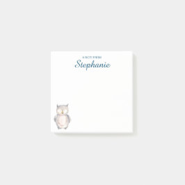 Bloco De Notas Coruja de Aquarela Cuta