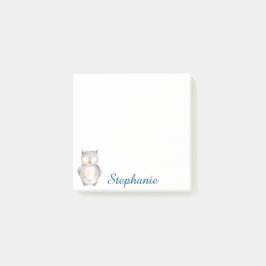 Bloco De Notas Coruja de Aquarela Personalizada