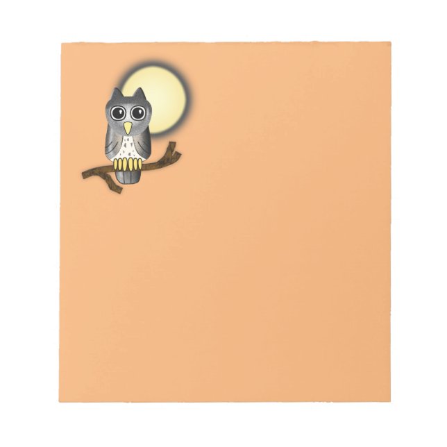 Bloco De Notas Coruja de Halloween (Frente)