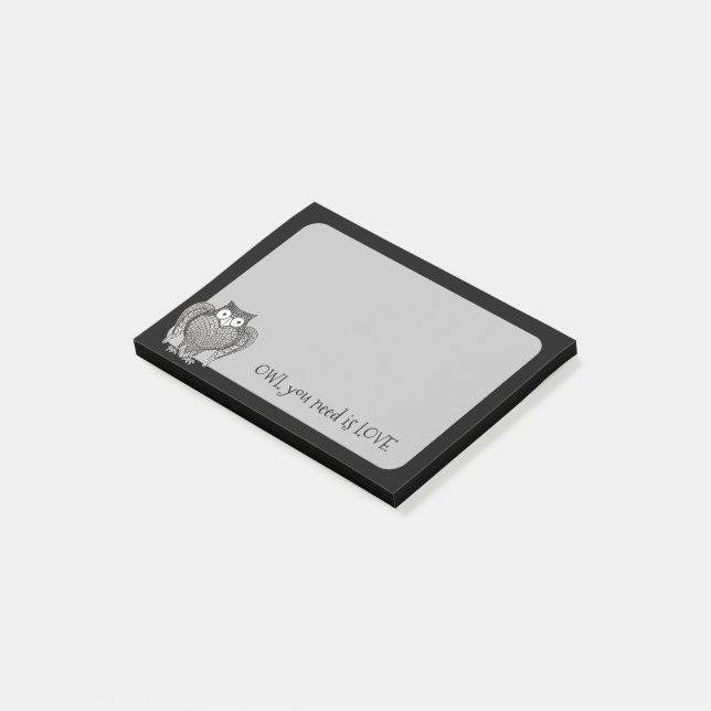 Bloco De Notas Coruja de que precisa (Inclinado)