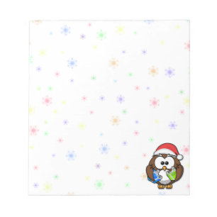 Bloco De Notas Coruja Papai noel
