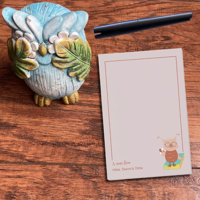 Bloco De Notas Coruja Pequena Marrom em Notas do Professor (Criador carregado)