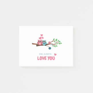 Bloco De Notas coruja sempre te ama