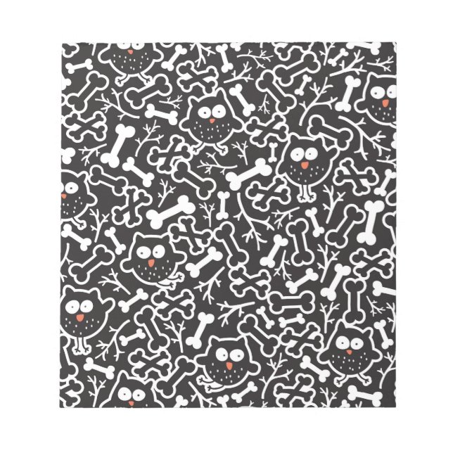 Bloco De Notas Corujas e ossos (Frente)