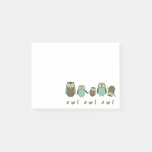 Bloco De Notas Corujas energéticas (Frente)