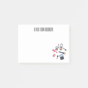 Bloco De Notas Cosméticos / ilustração de desenho animado