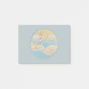 Bloco De Notas Costa do mar, zona ensolarada, diversão de praia