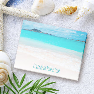 Bloco De Notas Costume de foto oceânica de turquesa tropical do H