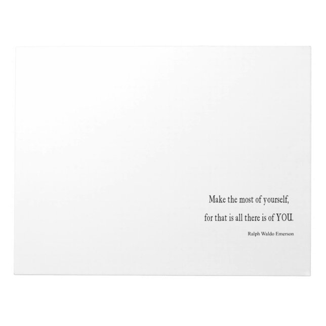 Bloco De Notas Cotação Inspiracional Vintage Emerson - Personaliz (Frente)