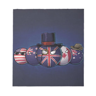 Bloco De Notas Countryballs anglo-saxão