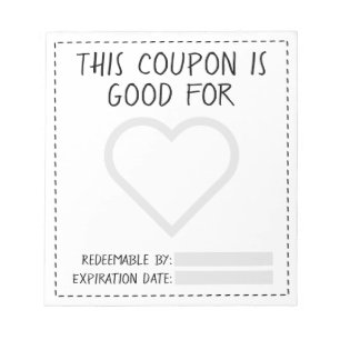 Bloco De Notas Coupons caseiros caseiros bonitos Modelo moderno
