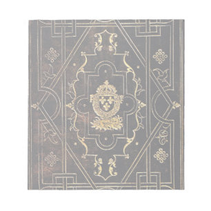 Bloco De Notas Couro Vintage Falln e Dourado