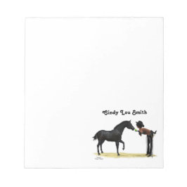Bloco De Notas Cowgirl Pinup with Horse Notepad