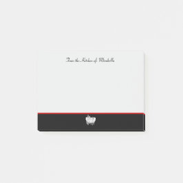 Bloco De Notas Cozinha Personalizada Elegante do Silverware Posta