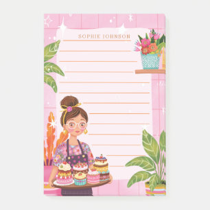 Bloco De Notas Cozinhar Assar Cozinha Fofo Flores Floral Feminino