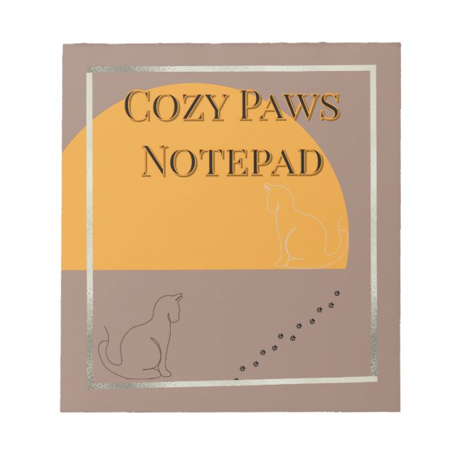 Bloco De Notas Cozy Paws Notepad (Frente)