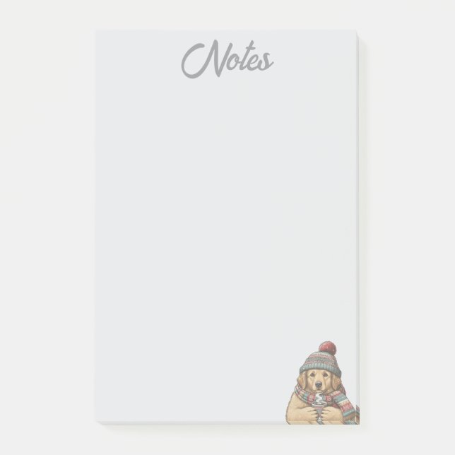 Bloco De Notas Cozy Winter Dog Notes (Frente)