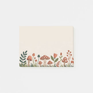 Bloco De Notas Cozy Woodland Mushrooms