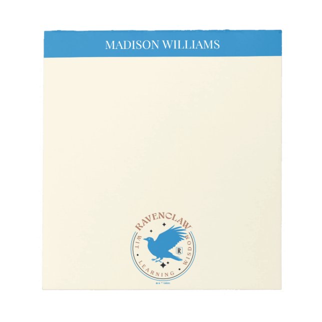 Bloco De Notas CRACHÁ de Orgulho da Casa Azul RAVENCLAW™ (Frente)