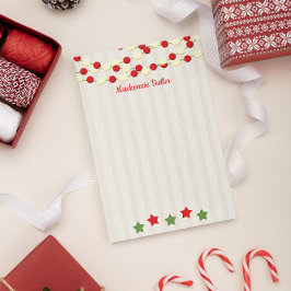 Bloco De Notas Cranberry e pipoca Natal Russo