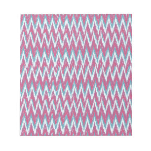Bloco De Notas Cranberry e Teal Kat ZigZag Padrão