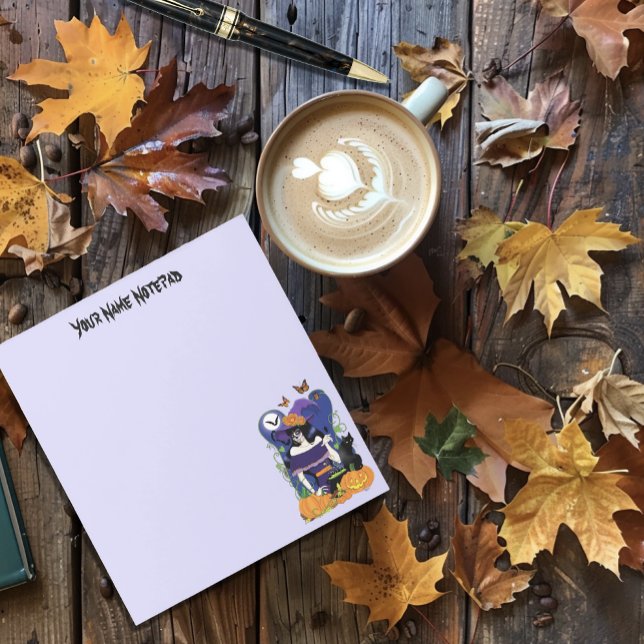 Bloco De Notas Crânio de Açúcar de Bruxas do Halloween (Criador carregado)