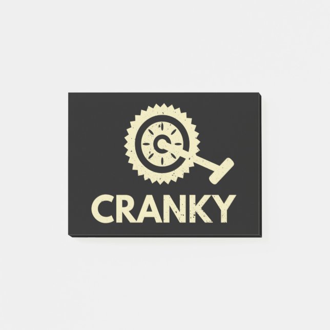 Bloco De Notas Cranky / Bicicleta/ Ciclista (Frente)