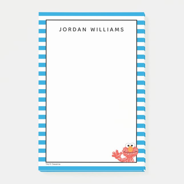 Bloco De Notas Crayon Elmo Stripe Pattern (Frente)