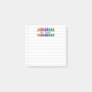 Bloco De Notas Crayon Personalizado para Agradecimento de Profess