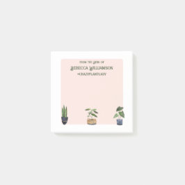 Bloco De Notas #crazyplantlady Da Mesa de Papelaria Personalizad