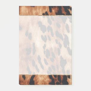 Bloco De Notas Cream Brown Cowhide Ocidental