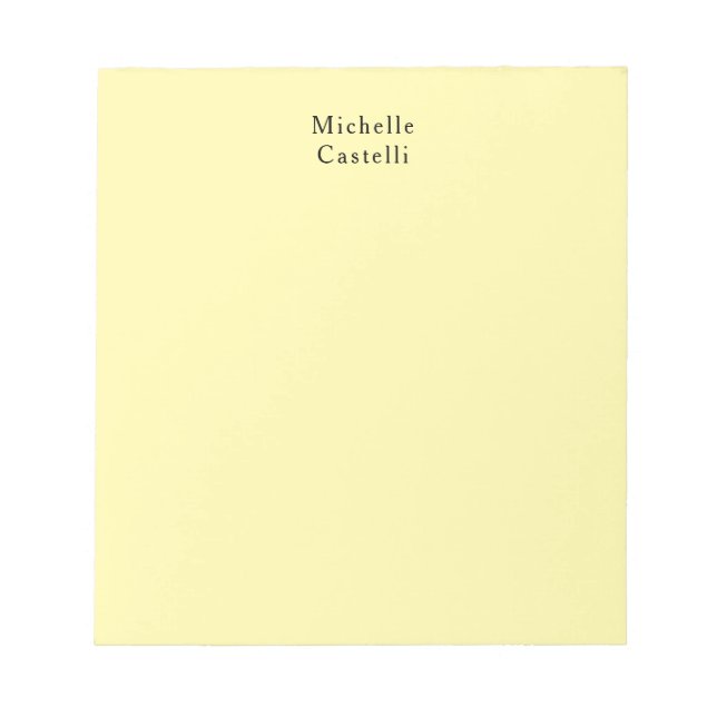 Bloco De Notas Cream Cor Professional Clássico Único Seu Nome (Frente)