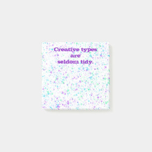 Bloco De Notas Creative Types Paint Splatter Engraçado Notas de