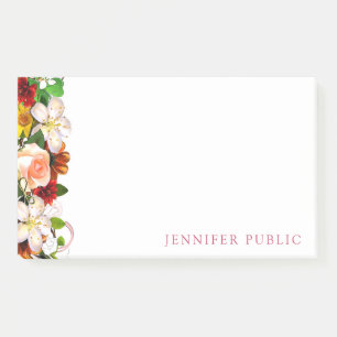 Bloco De Notas Creative Watercolor Floral Modern Modelo Fllowers