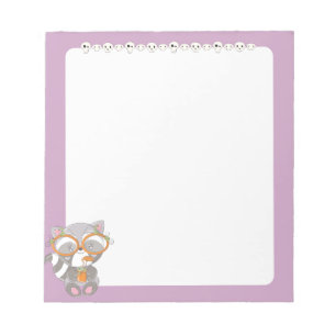 Bloco De Notas Creepy Kawaii Raccoon e Skulls Notepad