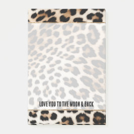 Bloco De Notas Creme Black Leopardo Print