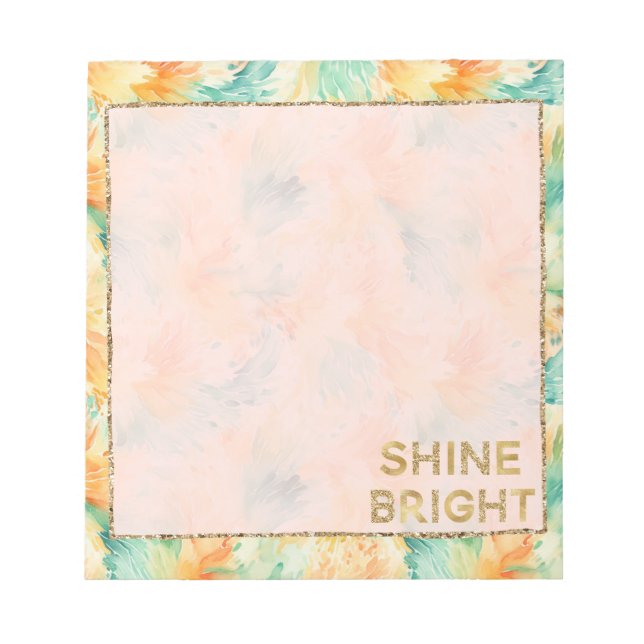 Bloco De Notas Creme Laranja Tropical bonito (Frente)