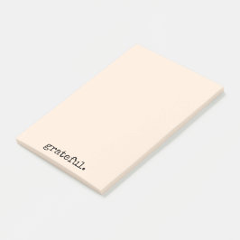 Bloco De Notas creme tipográfico agradecido