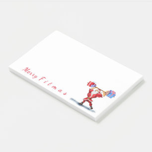 Bloco De Notas Criador de Porcos Papai Noel com presentes de Nata