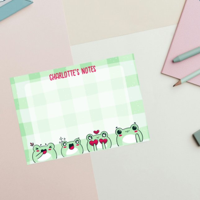 Bloco De Notas Crianças Bonitas Verdes Manga de Desenho Animado d (Criador carregado)