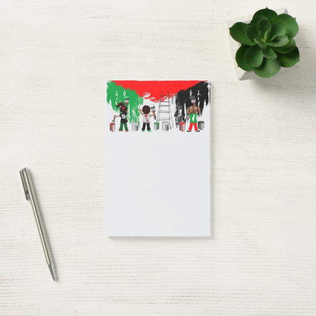 Bloco De Notas Crianças de Gaza pintando a bandeira da Palestina (Escritótio)