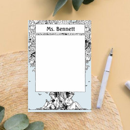 Bloco De Notas Crianças lendo sob uma árvore