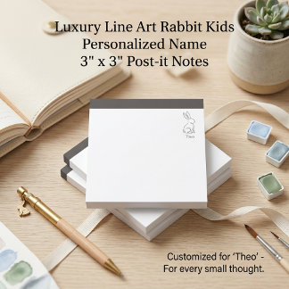 Bloco De Notas Crianças personalizadas 3x3 | Arte linear minimali