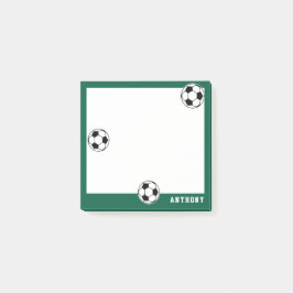 Bloco De Notas Crianças Personalizadas Verdes do Futebol de volta