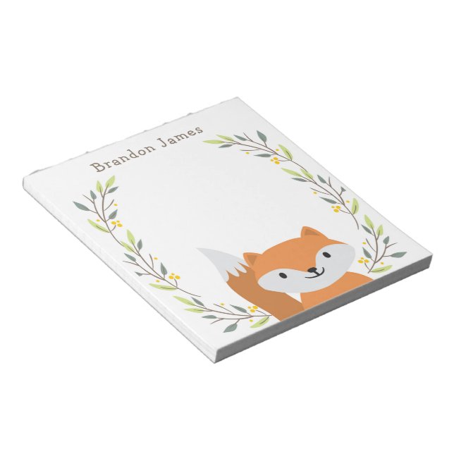 Bloco De Notas Crianças Woodland Fox Notepad (Inclinado)