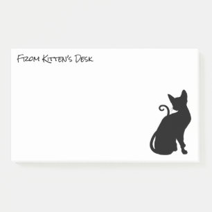 Bloco De Notas Criar sua própria silhueta do gato preto