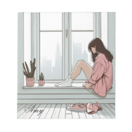 BLOCO DE NOTAS CRIATIVA GAROTA NOOTBOOK