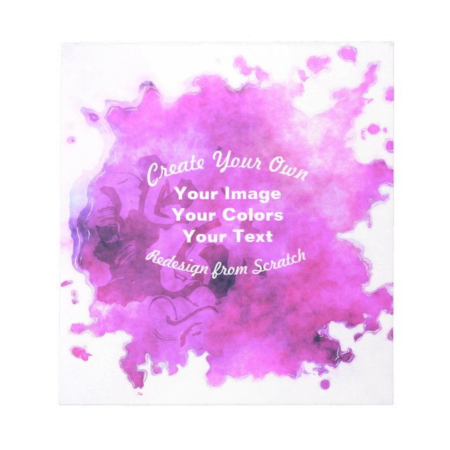 Bloco De Notas Crie seu próprio design personalizado (Frente)