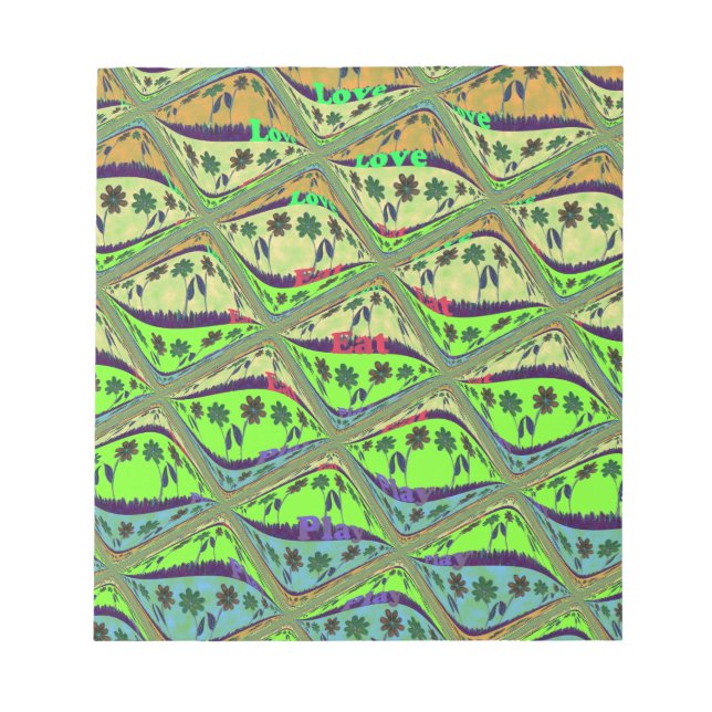 Bloco De Notas Crie sua divertida Ilha Floral Retroativa (Frente)